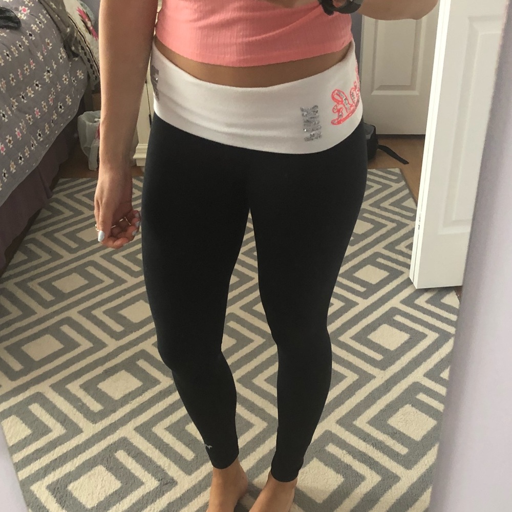 PINK fold over pants